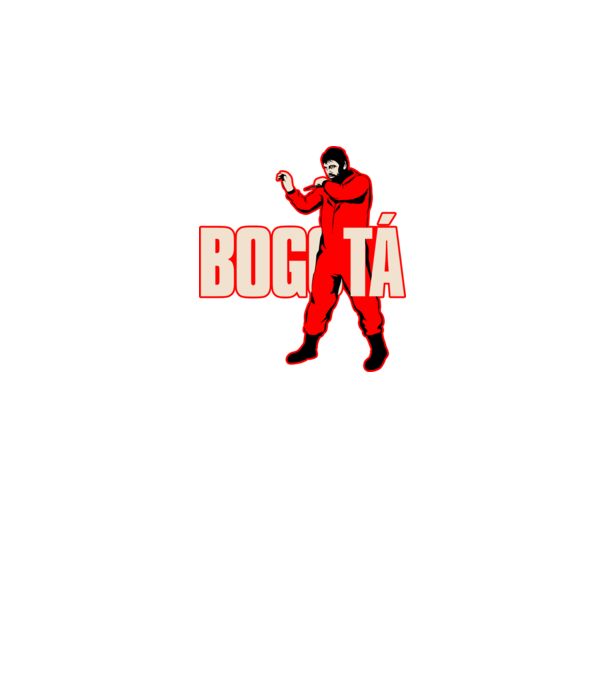 bogota la casa de papel model negru pe tricou