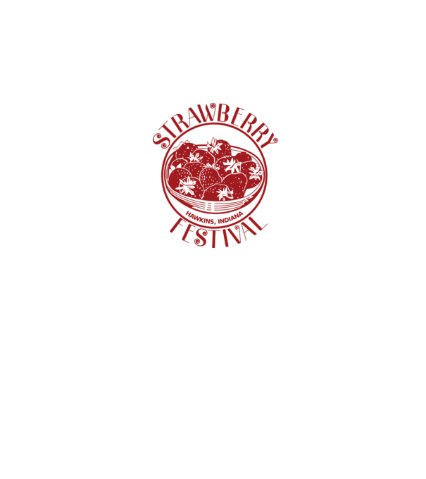 strawberry festival stranger things model gri pe tricou