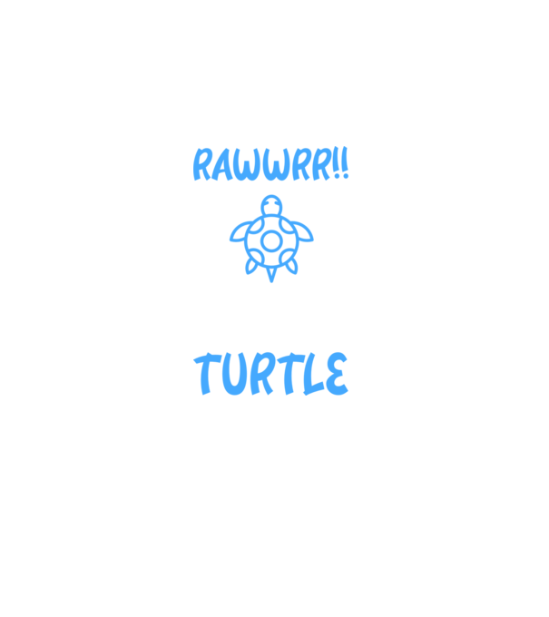 Rawwr turtle model negru pe tricou