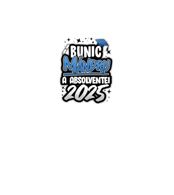Bunic MÂNDRU a absolventei model alb pe tricou