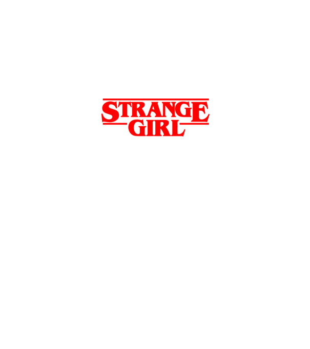 strange girl model negru pe tricou