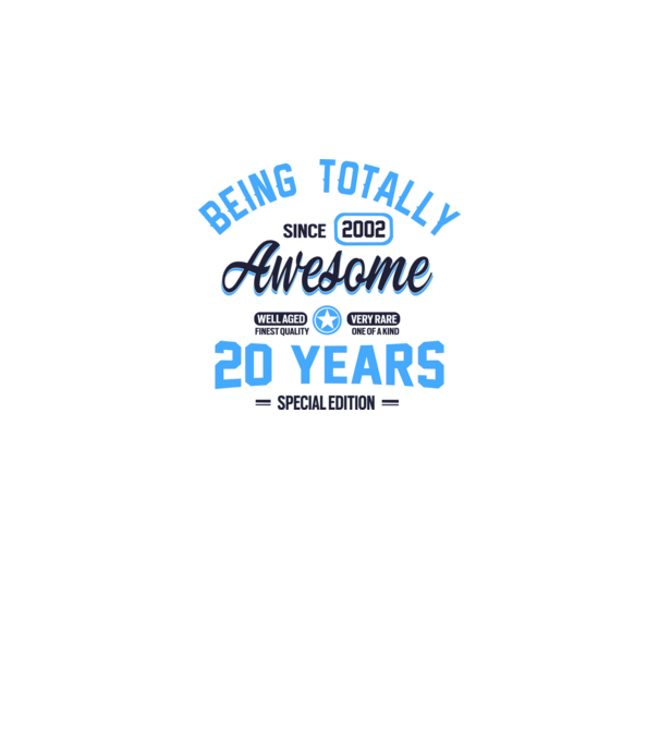 20 years of being totally awesome model alb pe tricou
