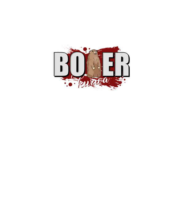 Bober Kurwa model negru pe tricou
