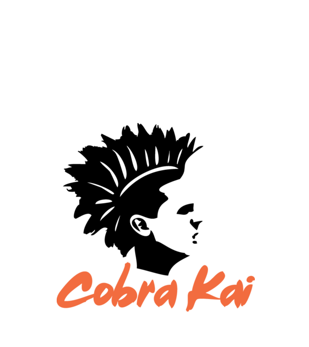cobra kai punk model alb pe tricou