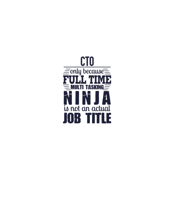 CTO-full time ninja model alb pe tricou
