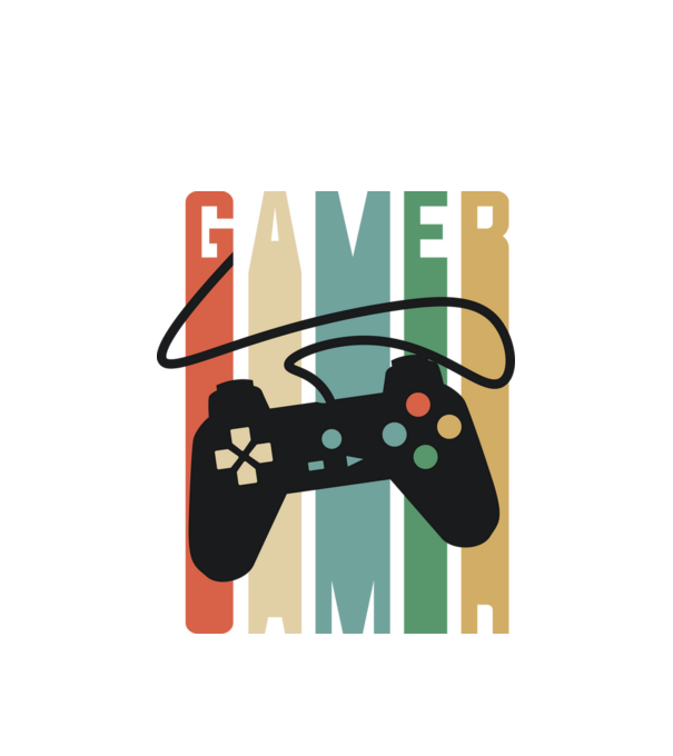 Gamer Controller model alb pe tricou