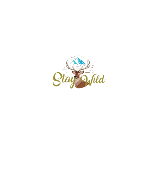 Stay wild model negru pe tricou