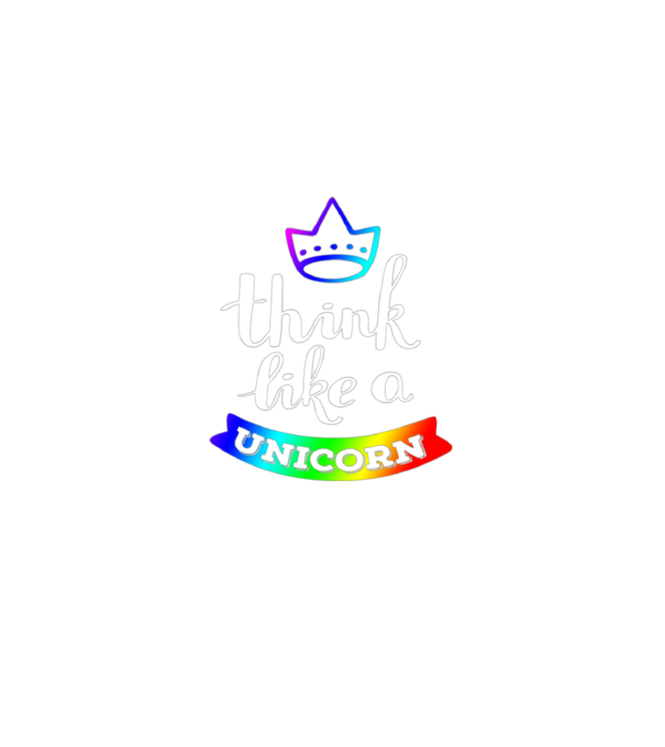 I think like a UNICORN model negru pe tricou