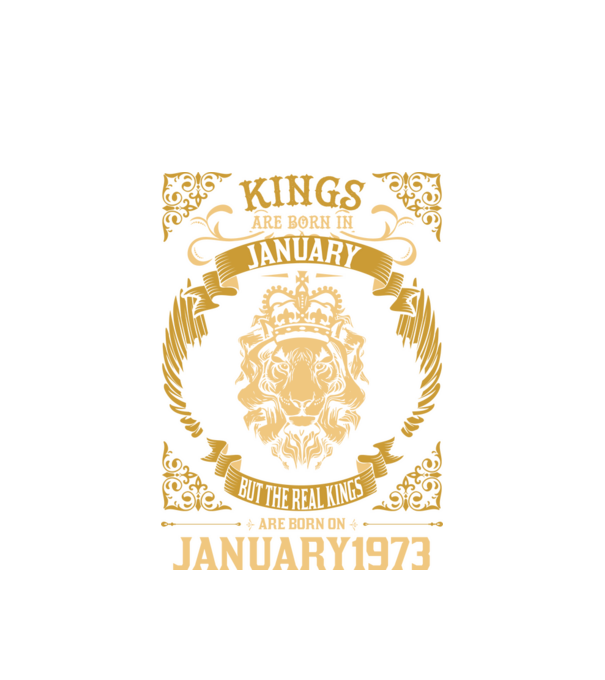 Ziua de naștere a Leului 1973 january model alb pe tricou