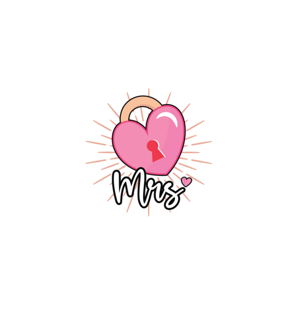 Mrs key to the heart model negru pe tricou