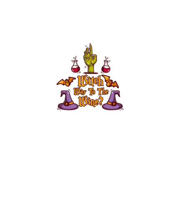 Witch way to the wine model gri pe tricou