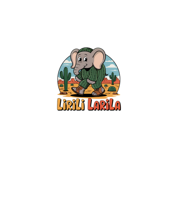 Lirili Larila model negru pe tricou