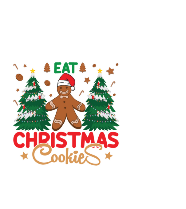 Life is short - eat christmas cookies model negru pe tricou