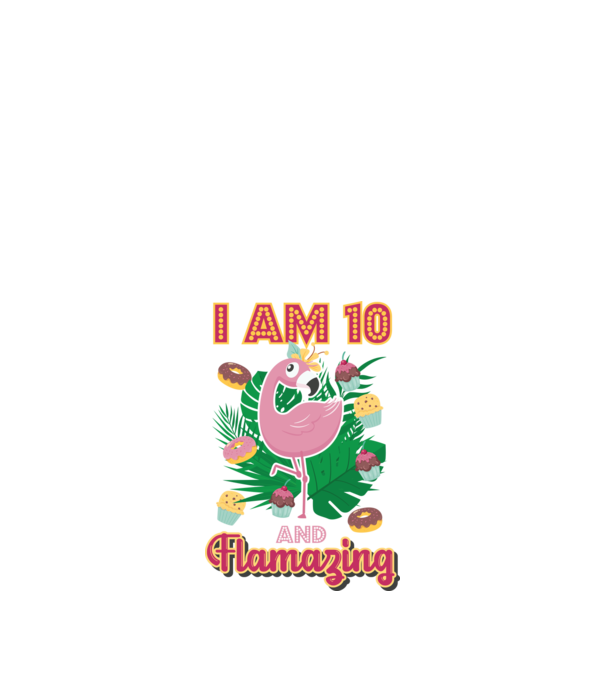 FLAMAZING Birthday 10 Years old model alb pe tricou