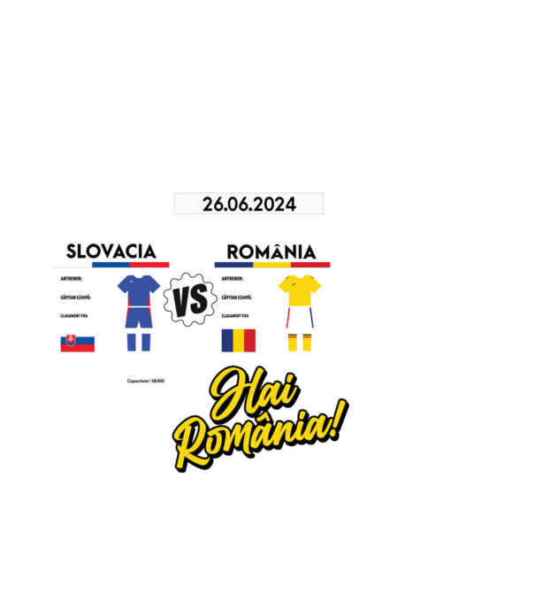 SLO-ROU euro 2024 calendar model negru pe tricou