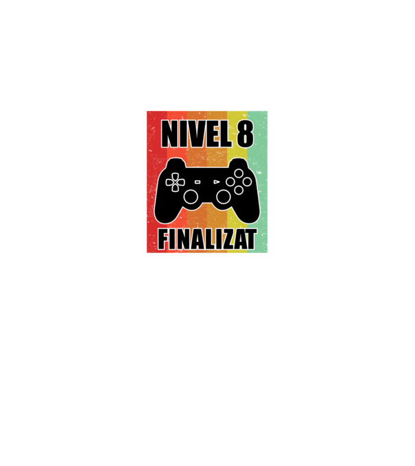 Nivel 8 finalizat model negru pe tricou