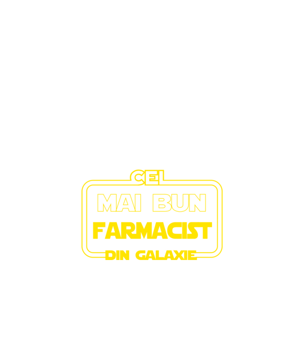 Cel mai bun farmacist din galaxie model negru pe tricou