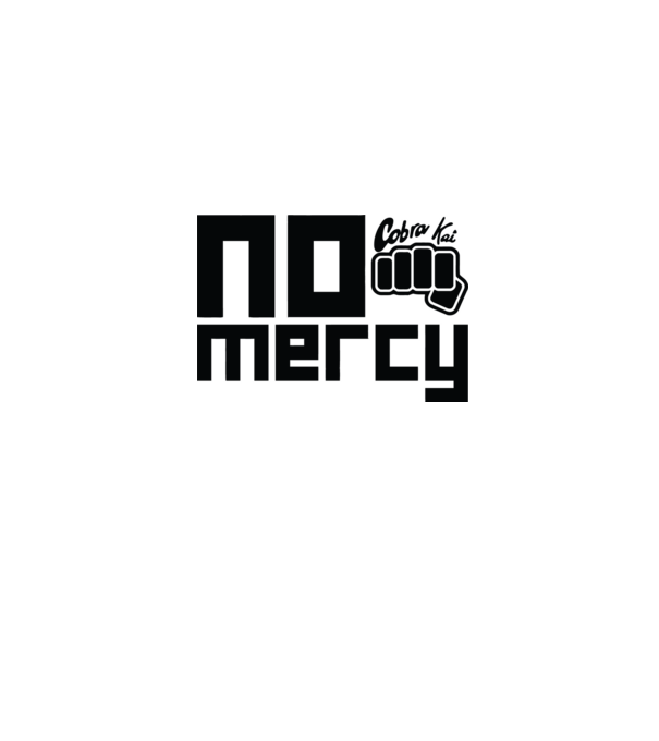No mercy cobra kai model gri pe tricou