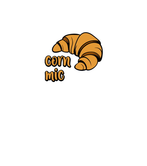 corn mic model alb pe tricou