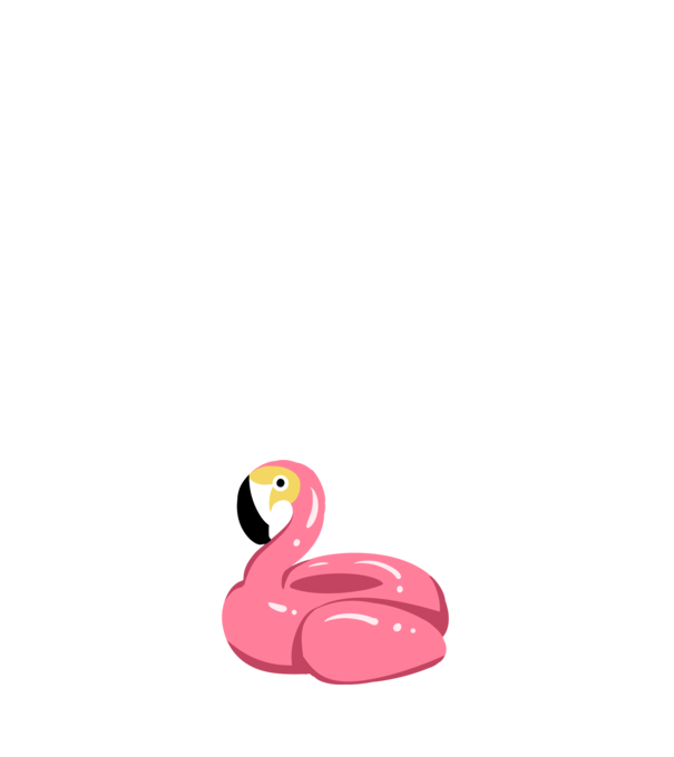 Flamingo colac de înot model roz deschis pe tricou