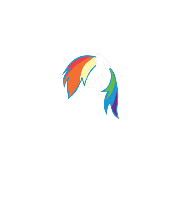 Rainbow Dash model gri pe tricou