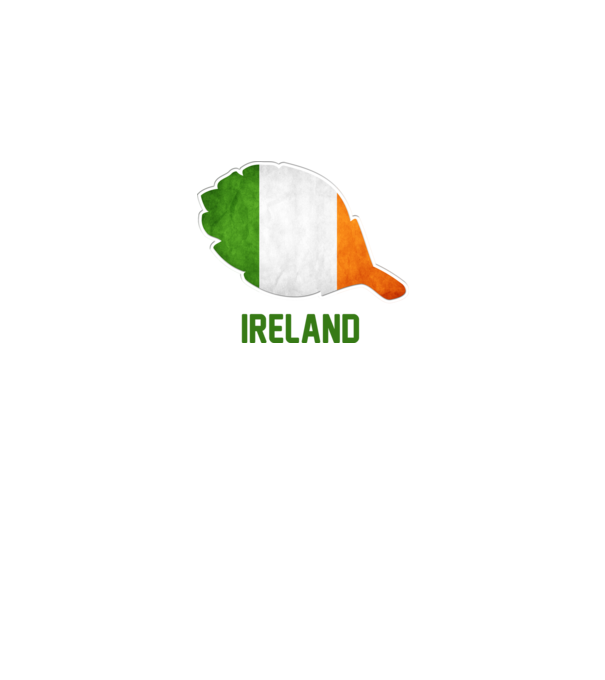 Steag irlandez model alb pe tricou