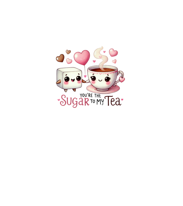 Sugar to my Tea model alb pe tricou