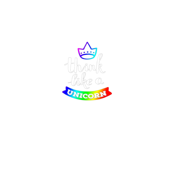 I think like a UNICORN model negru pe tricou