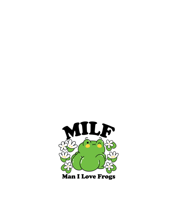 MILF man i love frogs model negru pe tricou