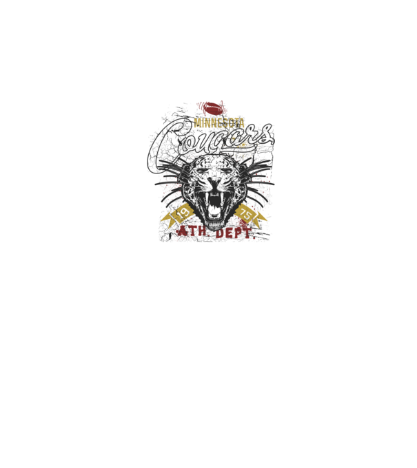 Minesota Cougars  TEXTURED model negru pe tricou