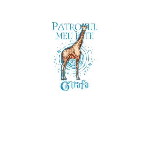 Patronul meu este GIRAFA model negru pe tricou