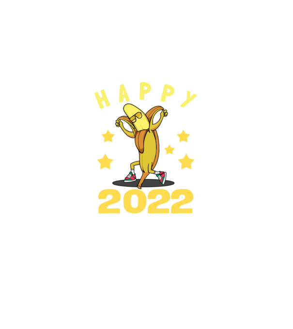 Happy new year Banana model negru pe tricou