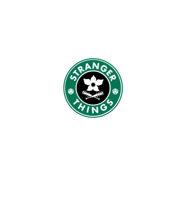 stranger things starbucks model gri pe tricou