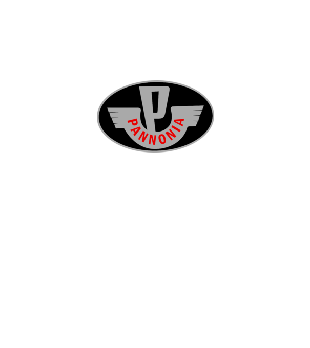 Logo Pannonia model alb pe tricou