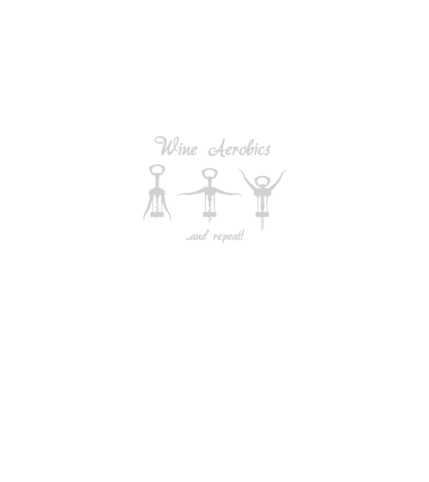 Wine Aerobics model negru pe tricou
