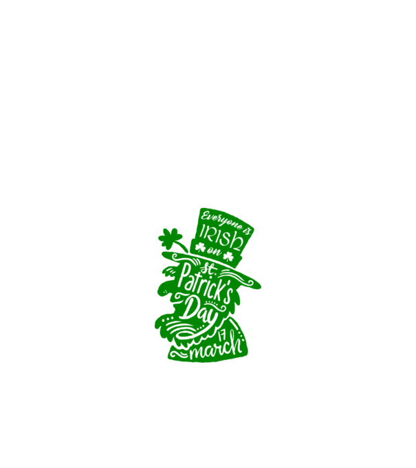 Everyone is irish leprechaun model alb pe tricou