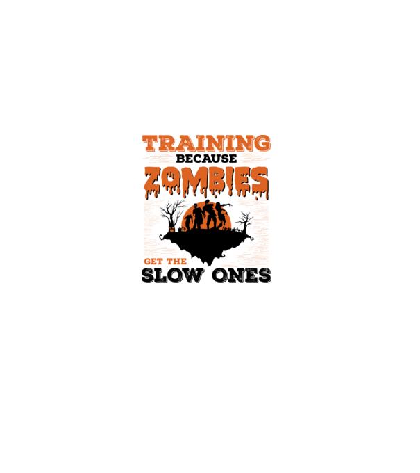 Zombies get the slow ones model alb pe tricou