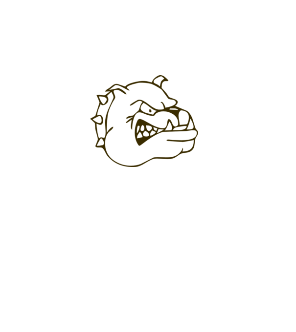 Bulldog model alb pe tricou