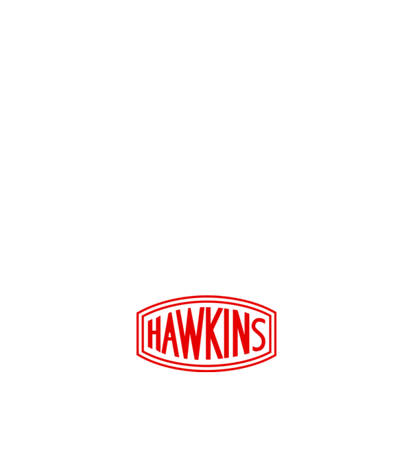 hawkins stranger things model albastru închis pe tricou