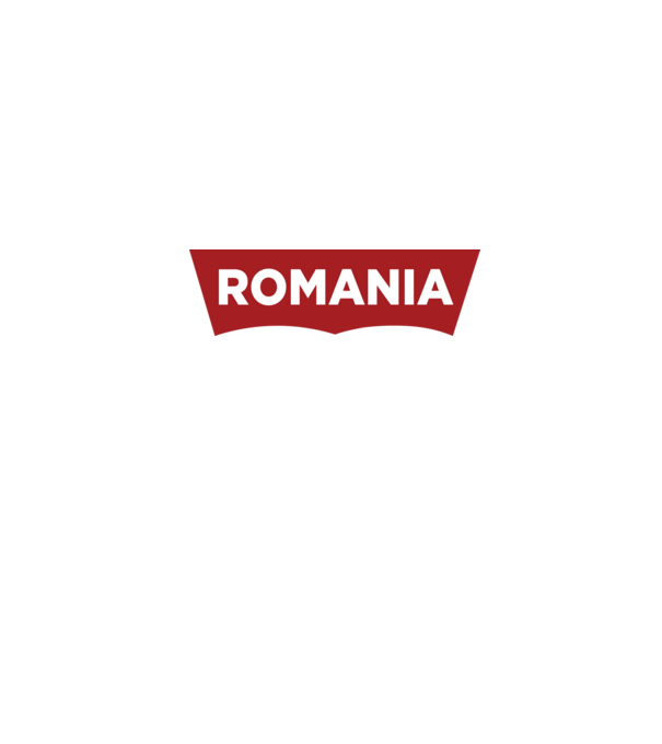 România levis model alb pe tricou