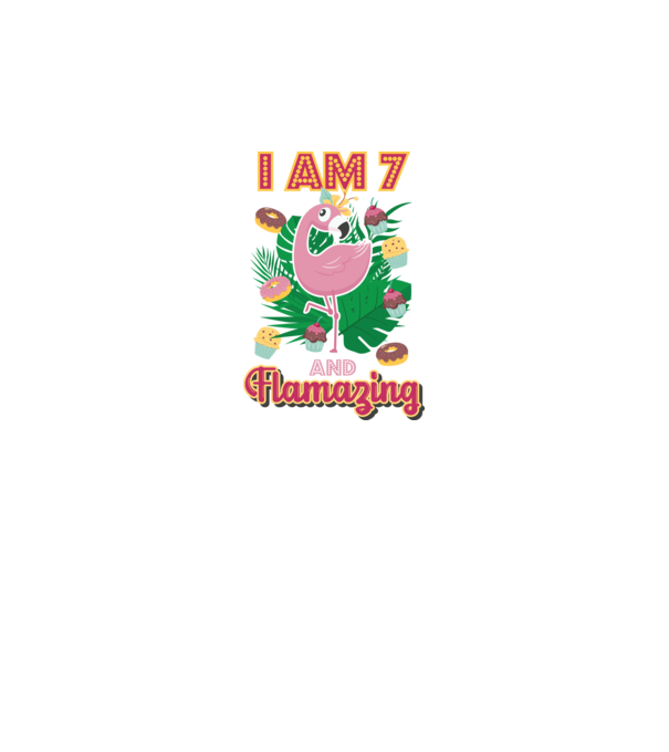 FLAMAZING Birthday 7 Years old model alb pe tricou