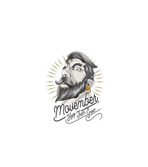 Movember Keep them grow No Shave November model alb pe tricou