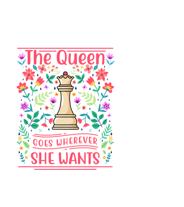 the queen goes wherever she wants model alb pe tricou