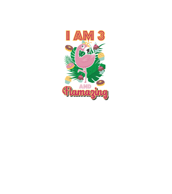FLAMAZING Birthday 3 Years old model alb pe tricou