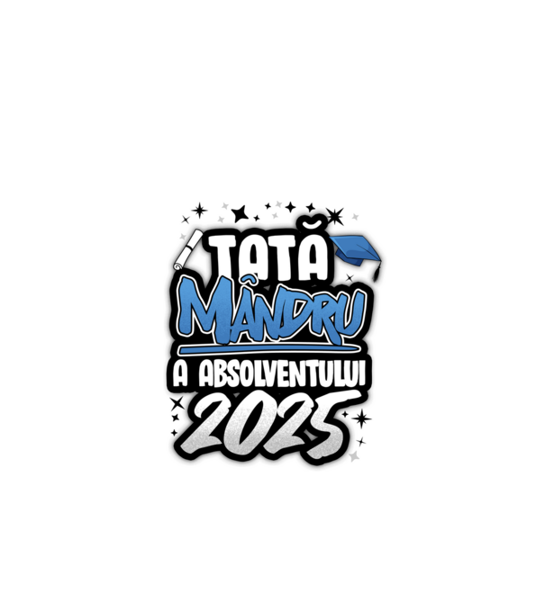 Tată MÂNDRU a absolventului model alb pe tricou