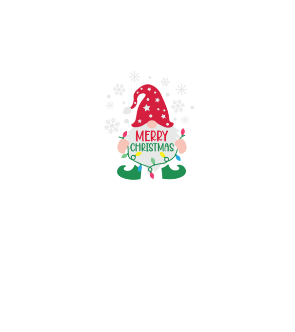Merry christmas gnome model negru pe tricou