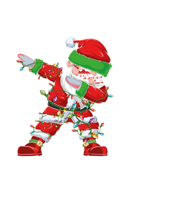 Dab Santa model negru pe tricou