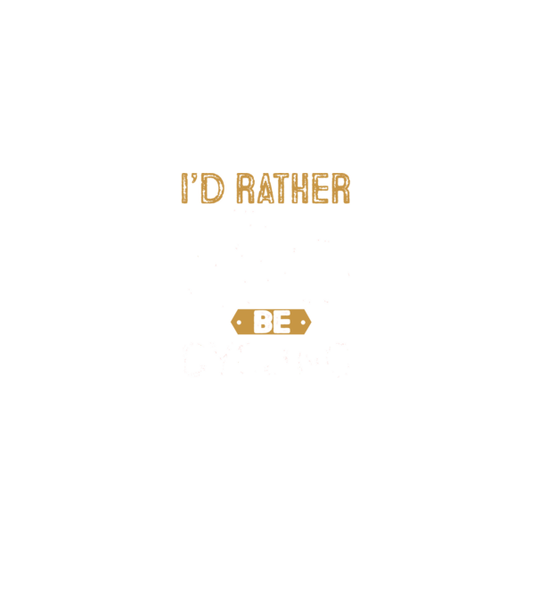 I'd rather be cycling model negru pe tricou