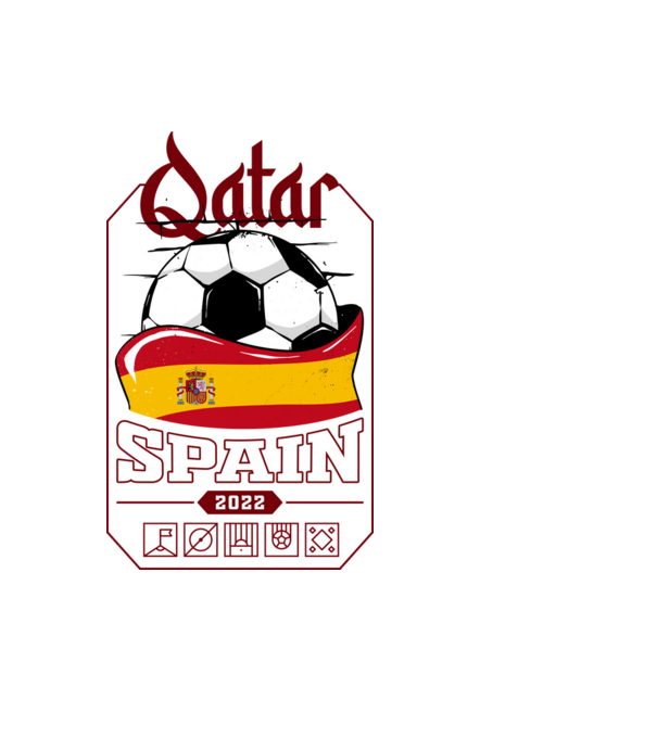 Qatar teams Spain model negru pe tricou