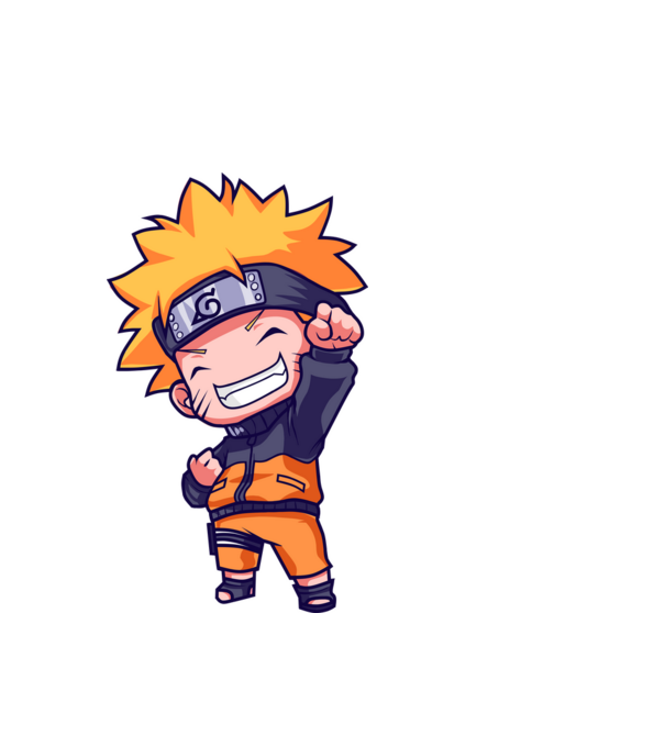 NARUTO model alb pe tricou